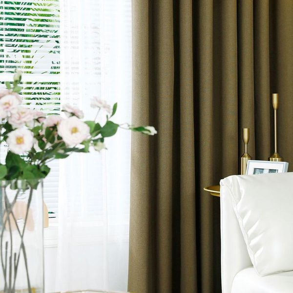 

linen curtains room darkening light blocking thermal insulated heavy weight textured rich fine burlap for curtain & drapes