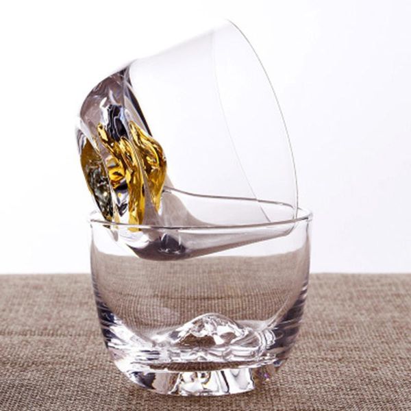 

wine glasses 2 pcs/lot creative mount fuji shaped fashion water glass party beer whiskey s cups gla-74