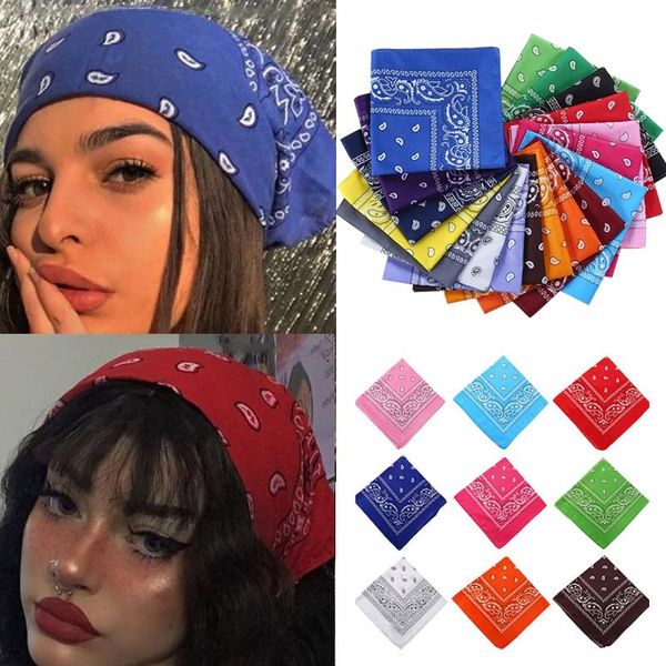 

neck ties summer bohemian print headbands square scarf bandana head turban headwraps for girls women headwear wrap gifts, Blue;purple