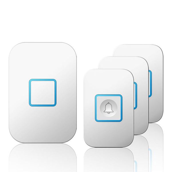

other door hardware cacazi intelligent wireless waterproof doorbell 300m remote 3 button 1 receiver us eu uk au plug led smart home 220v