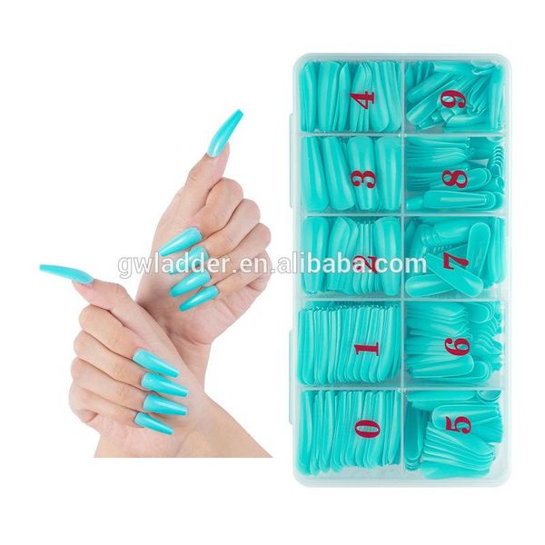 

nail art kits gw factory wholesale supplies tip gun glue polish printer brush tools sticker gel set coffin fake nails