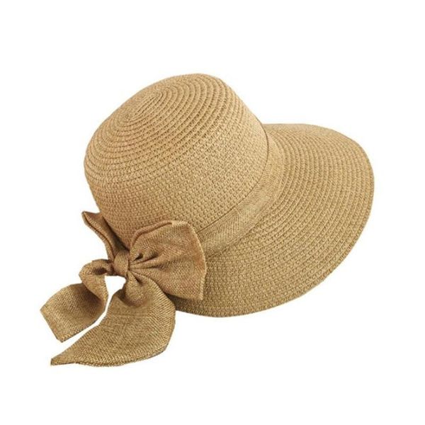 

wide brim hats fashion flat sun hat women's summer bow straw for women beach headwear chapeau femme panama, Blue;gray