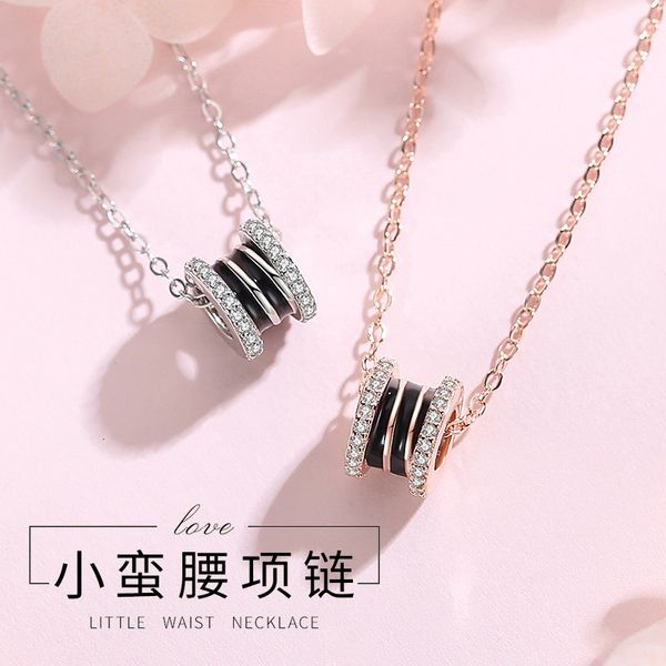 

jewelry highly quality women party wedding lovers gifts925 sterling silver small waist necklace women's trendy net red temperament simp