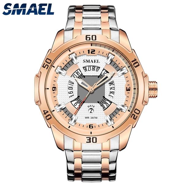 

watches men's fashion casual quartz movement watch, waterproof automatic update date, led luminous pointer display dial, Slivery;brown