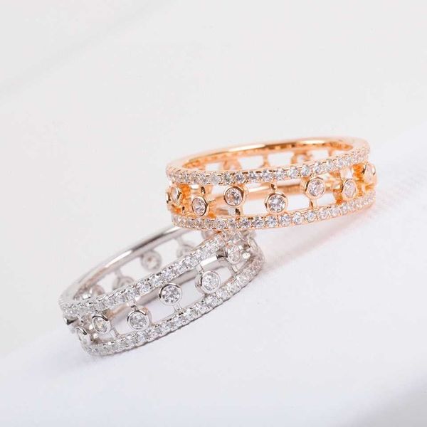 Jóias de prata esterlina 925 puras de marca quente para mulheres anéis de gota de água casamento losango oco design de noivado geométrico