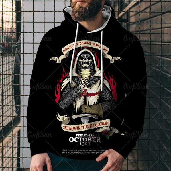 

men's hoodies & sweatshirts fashionable horror pirate skull pattern 3d printing male/female universal 2021 spring and autumn hoodie ove, Black