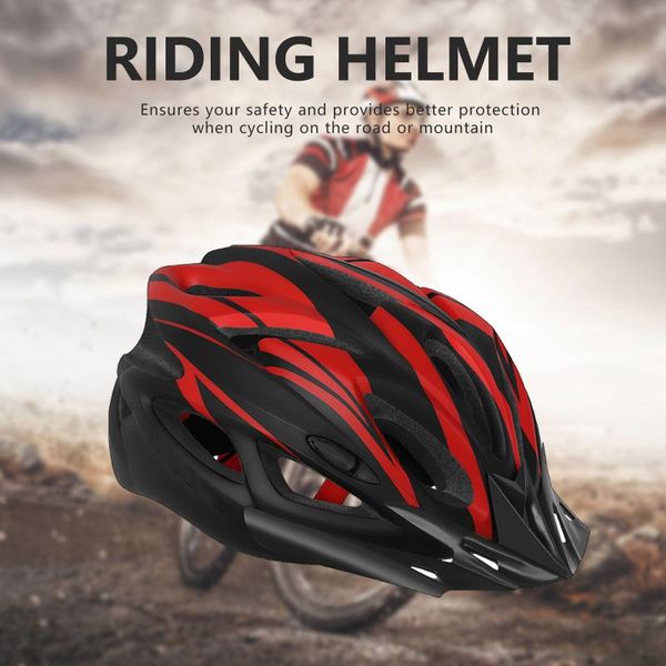 

cycling caps & masks bike helmet lightweight breathable comfortable safety with rear light and detachable visor mountain road bicycle, Black
