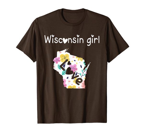 

wisconsin girl t-shirt i love wisconsin home tee, White;black