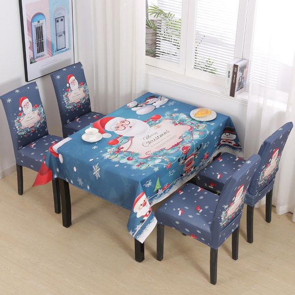 

types dining chair cover christmas wedding banquet party decor santa snowman red slipcover xmas stretch spandex covers