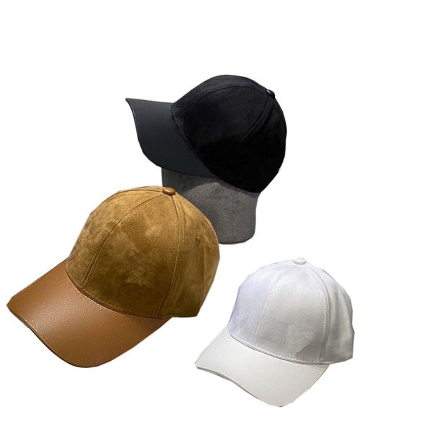 

fashion new stitched fur baseball cap letter embroidery solid color trend simplicity cotton caps winter ball icon hats mens women casquette, Blue;gray