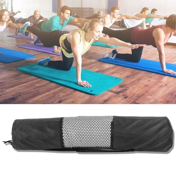 

yoga mats soft mat with black backpack bag waterproof carrying basket mesh adjustable belt