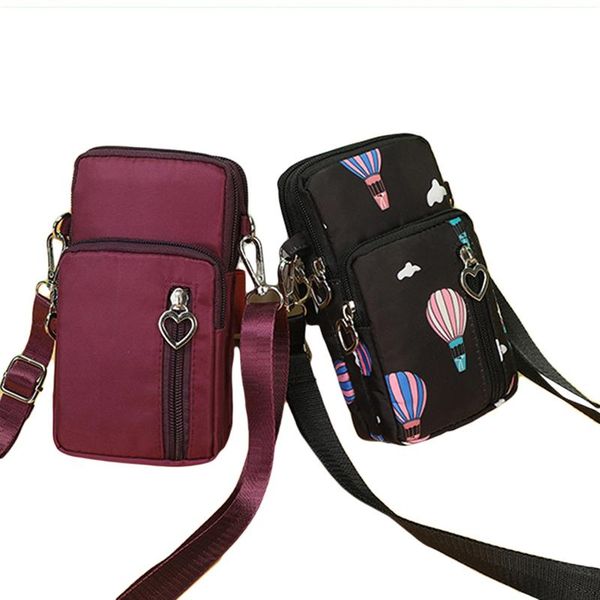 

women's mini shoulder bag fashion handbag messenger vintage lightweight nylon purse solid zipper waterproof crossbody cross body
