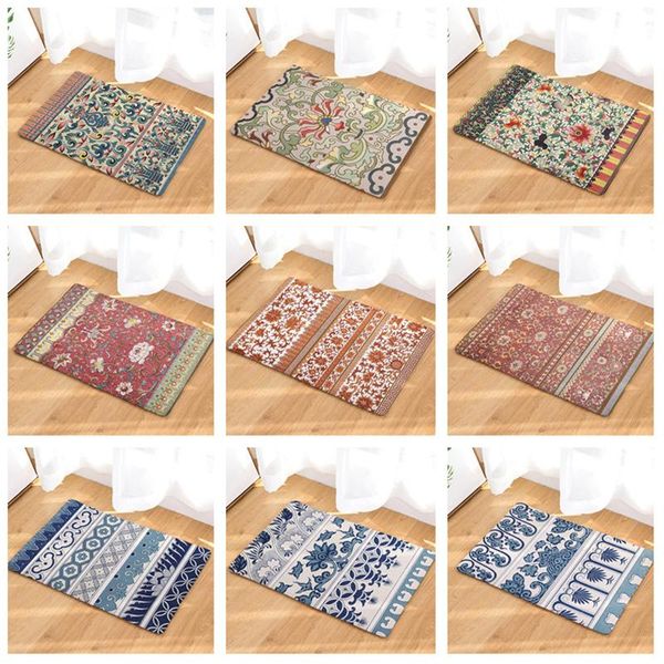 

carpets long kitchen mat flannel floor carpet flowers home doormat morden rug bedroom living room tropical plants bath mats