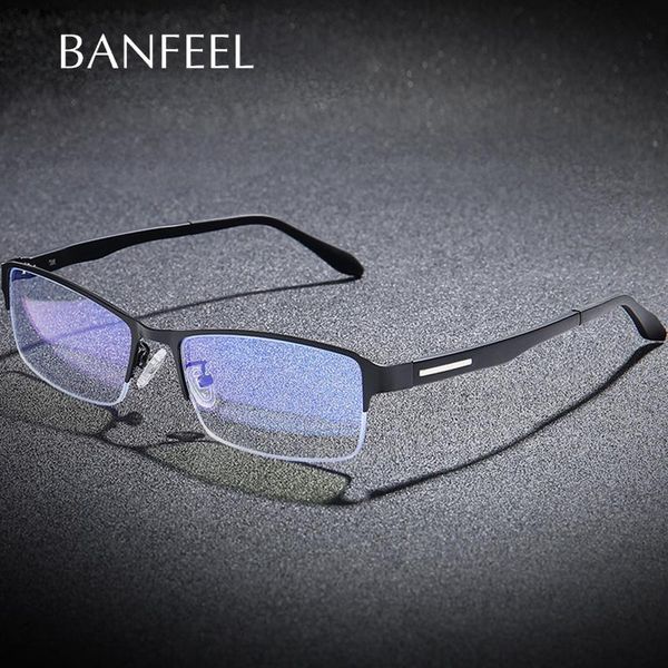

fashion sunglasses frames tr-90 prescription eyeglasses computer glasses alloy anti blue rays business women men myopia light blocking lense, Black