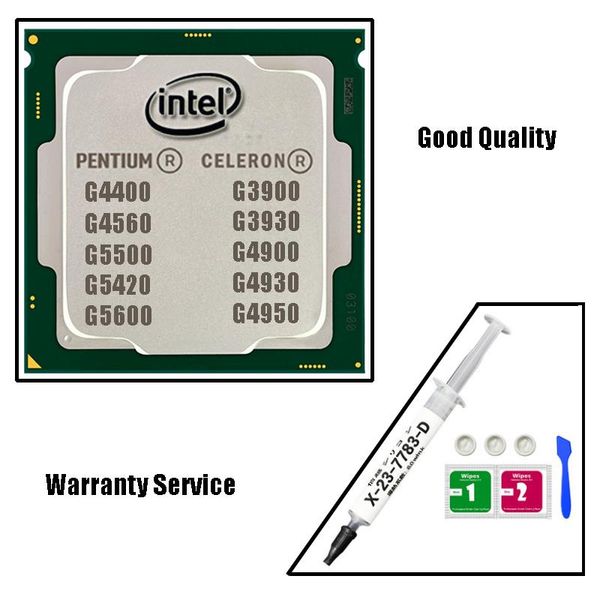 

fans & coolings intel lga 1151 processor pentium g4560 g4600 g5620 with thermal grease cpu celeron g3900 g3950 g4950 computer hardware suppl