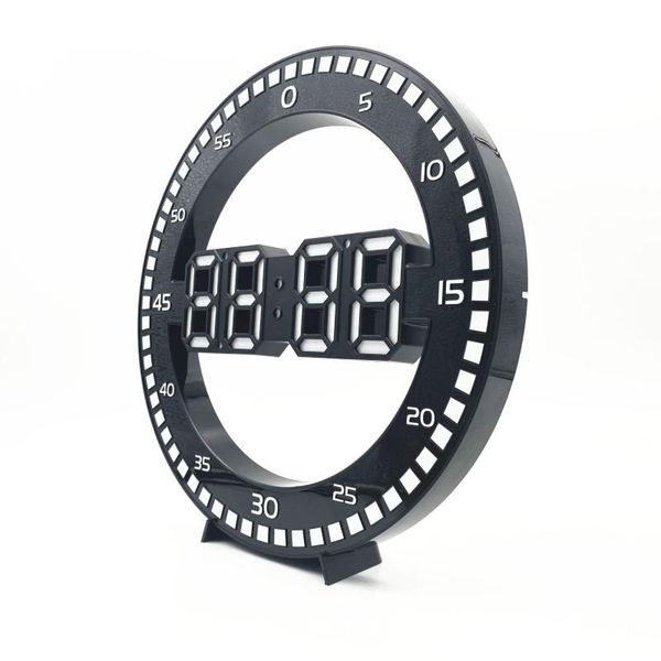 

wall clocks 3d led clock modern design digital table alarm nightlight home decor living room decoration
