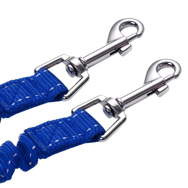 

dog collars & leashes 1 pcs pet lead leash traction rope splitter to 2 double way elastic outdoor ne