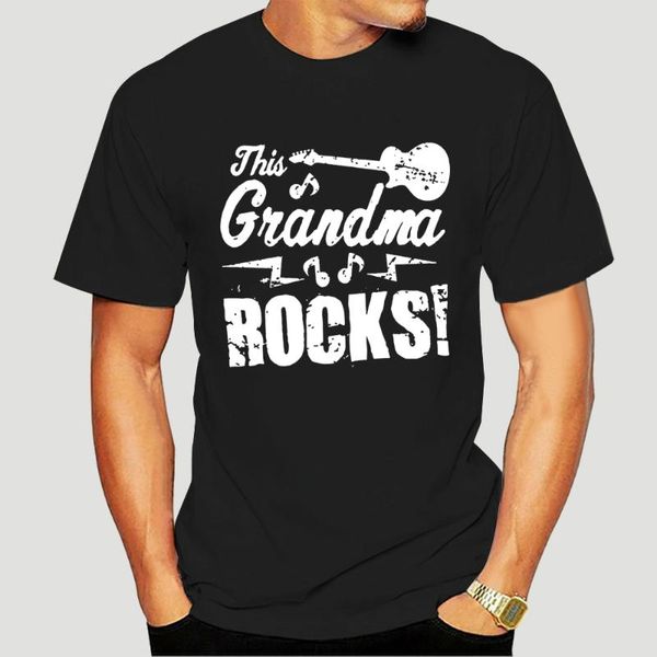 

this grandma rocks t guitar rock n roll funny tagless tee shirt-22d men's t-shirts, White;black