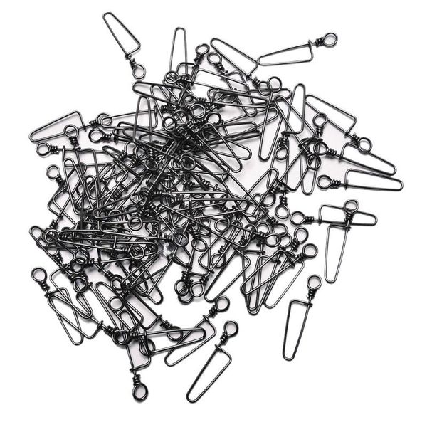 

100pcs safety coastlock snap fishing barrel swivel tool hooks accessories