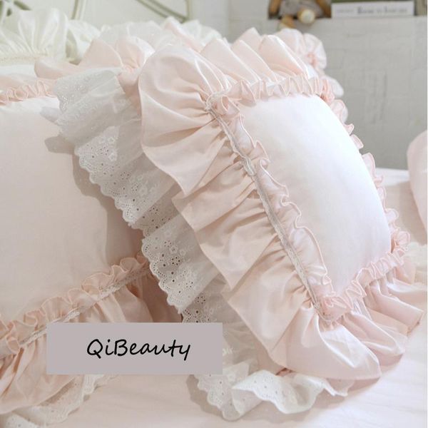 

pillow case qibeauty rural lotus leaf lace pillowcase without core cotton cushion cover custom