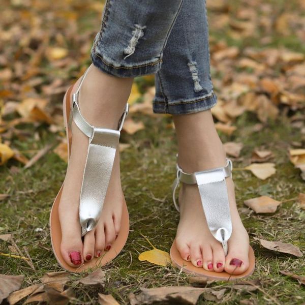 

summer arrivals ladies sandals microfiber material low-covered feet open toe low heels silver size 34-42, Black