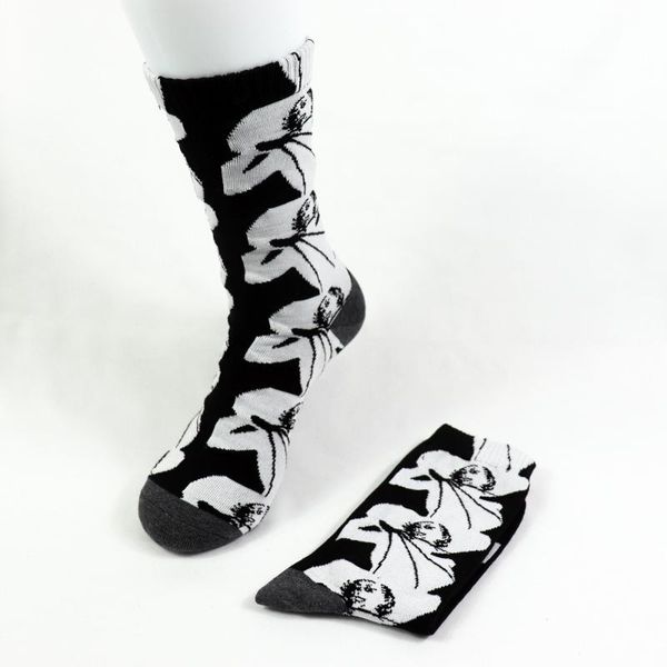 

men's socks game evil village lady alcina dimitrescu movement casual cotton, Black