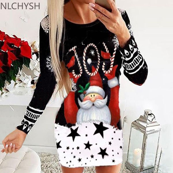

casual dresses women dress womens autumn and winter long-sleeve christmas party 2021, Black;gray