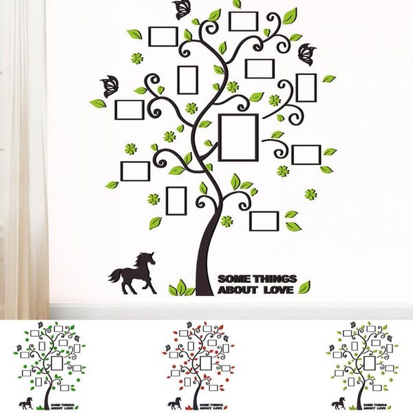 

wall stickers 3d diy removable po tree acrylic decals living room bedroom wallpaper home company sticker