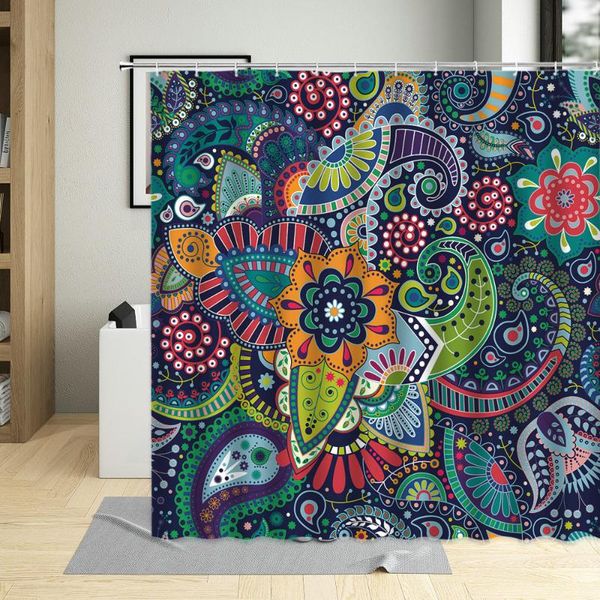 

shower curtains bohemia ethnic style curtain set paisley colorful classical pattern for home decor screens bathroom with hooks
