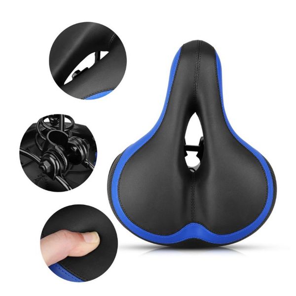 

bike saddles universal bicycle saddle dual-spring big bum seat soft extra comfort wide pad cycling cushion parts