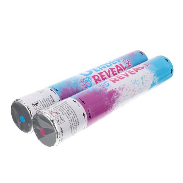 

party favor 2pcs baby gender reveal colorful powder cannons paper confetti supplies