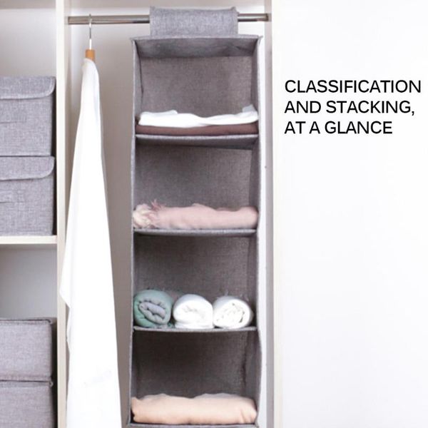 

storage bags 3 4 5 layers washable closet organizer wardrobe cloth shelves hanging rack with hook and loops for clothes socks