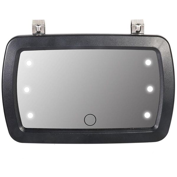 

other interior accessories car sun visor mirror, makeup sun-shading cosmetic vanity automobile make up mirror with six led lights