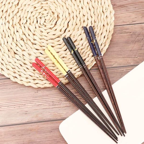 

chopsticks 1 pair japanese handmade wooden pointed domestic long creative no slip tableware