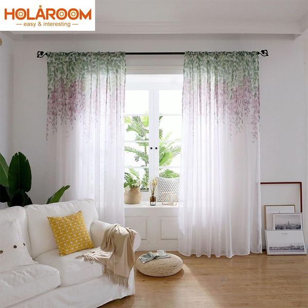 

curtain & drapes wisteria flower design modern tulle curtains for living room bedroom window sheer voile 3 color available home decor