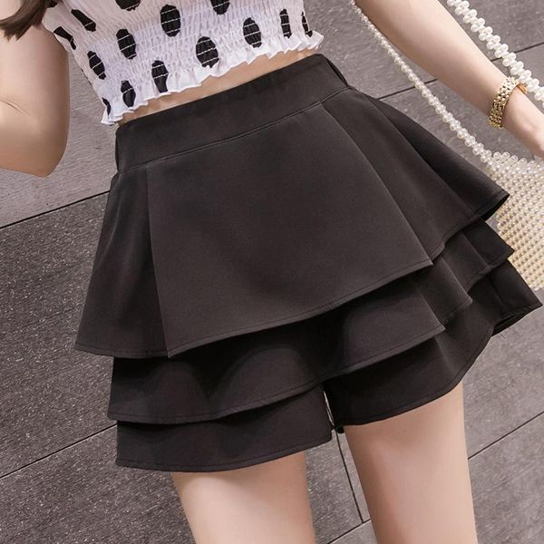 

skirts cake skirt women's high waist a-line in summer 2021, Black