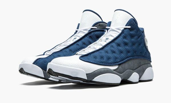 

jumpman 13 retros navy flint grey-white-univ basketball shoes men/women outdoor sneakers sports with original box fast delivery