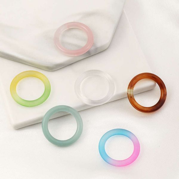 

rz0540 jewelry cool color resin commuting size index finger ring, Black