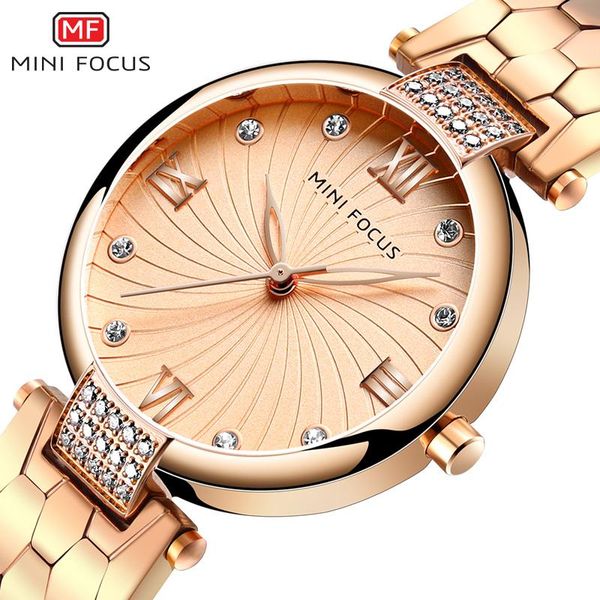 

wristwatches mini focus fashion watches women quartz lady watch womens wristwatch ladies relogio feminino montre femme rose gol, Slivery;brown