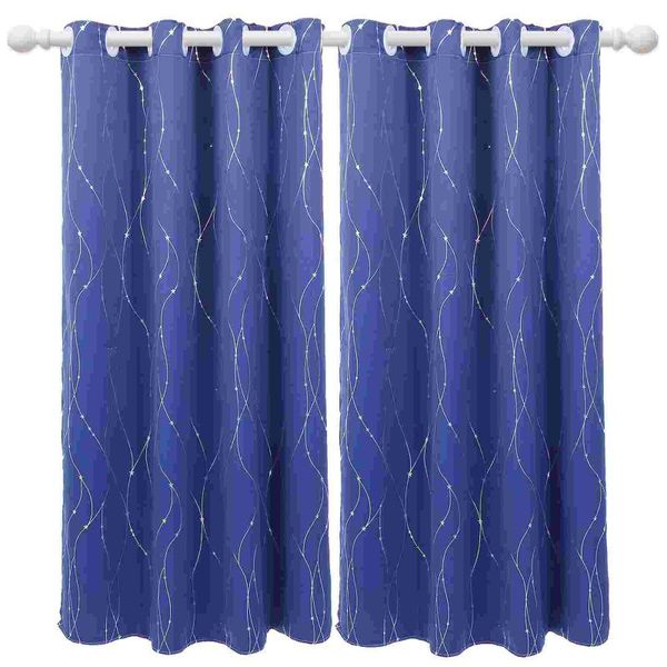 

curtain & drapes 1pc blackout darkening thermal insulated wave foil silver window