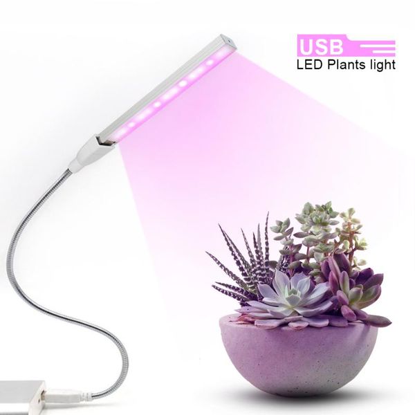 

grow lights usb led plant light desk dc 5v full spectrum fitolampy for plants hydroponic flower seeds tent small tools 3w/14leds