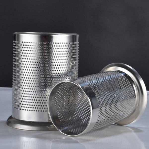 

stainless steel kitchen basket receive case barrel chopsticks tube home drop tableware storage bottles & jars