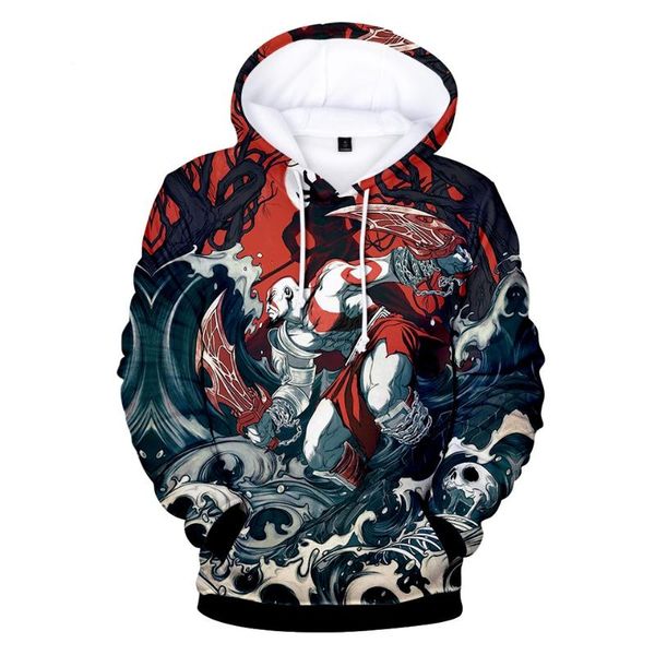 

women's hoodies & sweatshirts god of war 3d sweatshirt game anime women/men fashion casual clothes plus size, Black