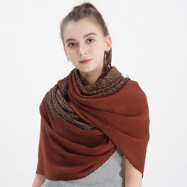 

scarves cotton hijab scarf women crinkle patchwork leopard long wraps muslim headband islamic fashion turban, Blue;gray