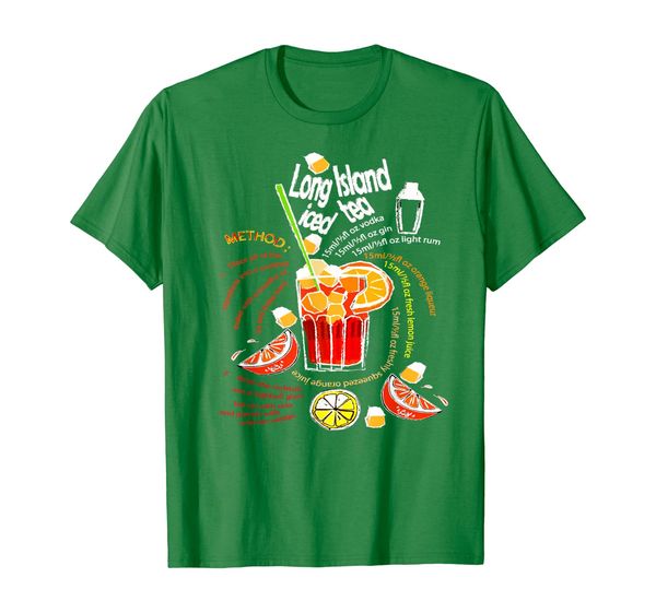 

long island iced tea recipe cocktail tshirt drinking gift t-shirt, White;black