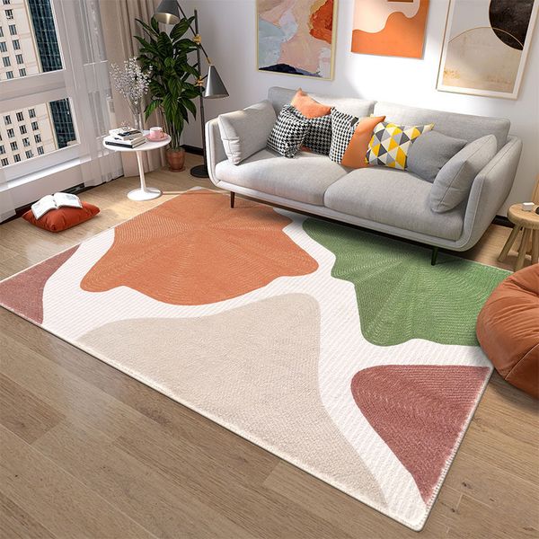 

colorful fluffy carpets for living room home nordic rugs bedroom sofa coffee table floor rug modern design soft study mat