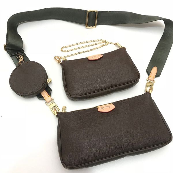 

designer fashion multi function accessories genuine leather women's pochette tote handbag shoulder crossbody combination luxury bag pur