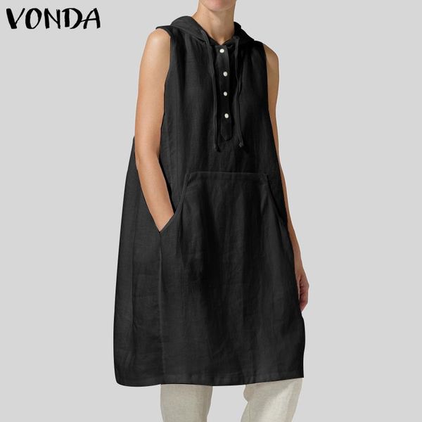 

women's blouses & shirts women' blouse summer vonda 2021 casual loose beach holiday female hooded plus size solid blusa, White