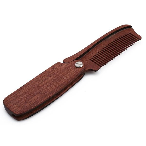 

hair brushes 1pc mens womens handmade folding pocket clip moustache beard comb pennello da barba, Silver