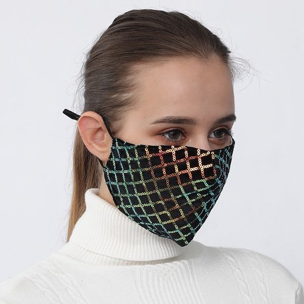 

thin fashion mask dustproof sunscreen anti haze sequin cotton outdoor sports riding